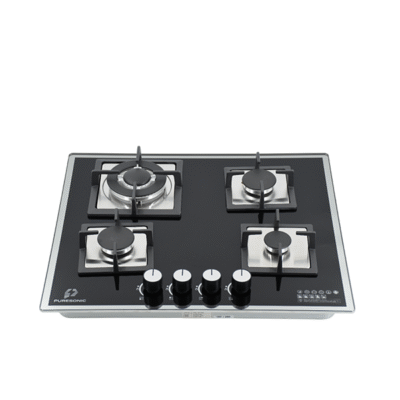 Black Tempered Glass Gas Hob PS-TG4B6025